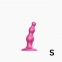 Фаллоимитатор Strap-On-Me Dildo Plug Beads Framboise Metallic S