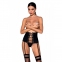 Пояс-корсет з екошкіри Celine Set - Passion: шнурівка, знімні пажі для панчіх, стрінги