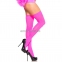 Щільні неонові панчохи Leg Avenue Nylon Thigh Highs Neon Pink, one size