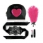 Романтический розовый набор Rianne S: Kit d'Amour: вибропуля, перышко, маска, чехол-косметичка