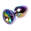 Анальна пробка «Jewellery Multicolour», з кольоровим каменем