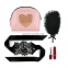Романтический черный набор Rianne S: Kit d'Amour: вибропуля, перышко, маска, чехол-косметичка