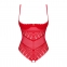 Боді з доступом Obsessive Ingridia crotchless teddy, червоні, відкриті груди