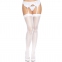 Панчохи-сітка зі швом ззаду Leg Avenue Butterfly back seam thigh highs One size, білі