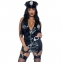 Виниловый костюм полицейской Leg Avenue Vinyl Naughty Cop, черный, платье, фуражка, наручники