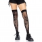 Чулки с рисунком Leg Avenue 420 Net thigh highs, черные