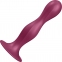 Дилдо Satisfyer Double Ball-R, красный, унисекс, подвижные шарики внутри, на присоске