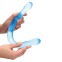 Двусторонний фаллоимитатор «Realrock Crystal Clear Double Dildo», 42 см, голубой
