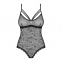 Кружевное боди с доступом Obsessive 818-TED-1 teddy, черное